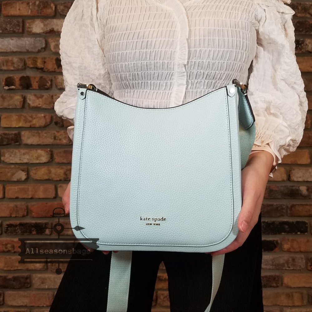 Kate Spade MEDIUM Roulette Messenger Blue Glow - Picture 6 of 9